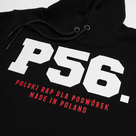 Bluza z kapturem P56 Polski Rap Czarna